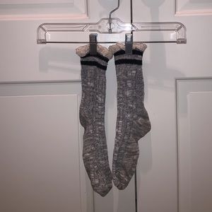 Grey and ruffled socks